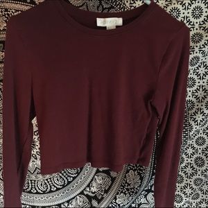 Maroon Crop top