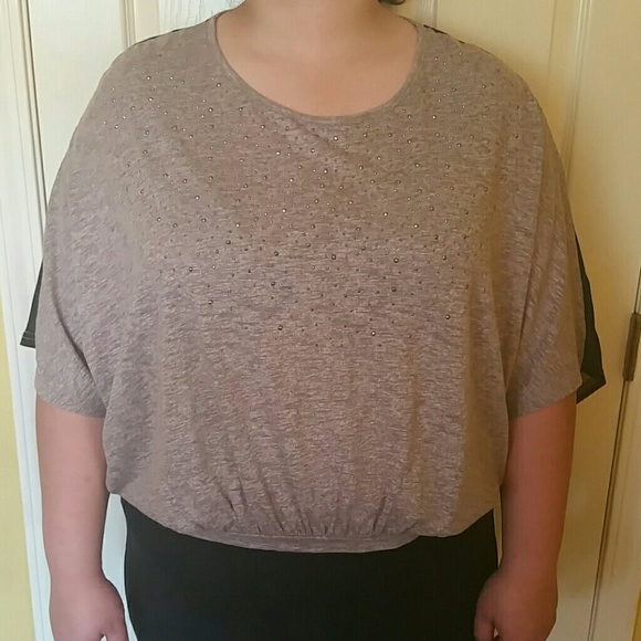 Embelished top with sheer back