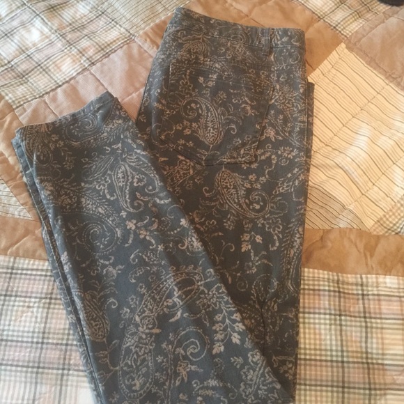 Paisley print denim