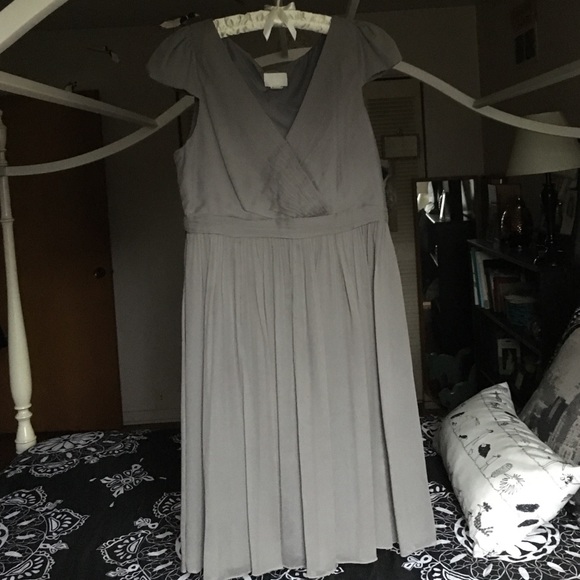 grey j crew bridesmaid dresses J Crew Formal Wedding Bridesmaid Grecian Style Dress gown Gray Chiffon Size 0
