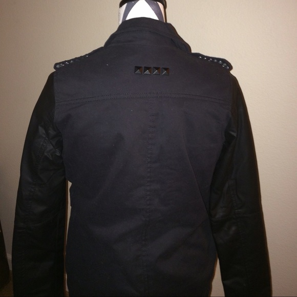 Studded Celebrity Pink mixed media jacket - Picture 3 of 3