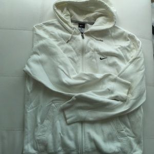 Men's L white Nike zip up hoodie