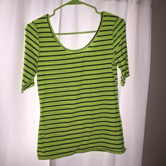 Half sleeve neon top