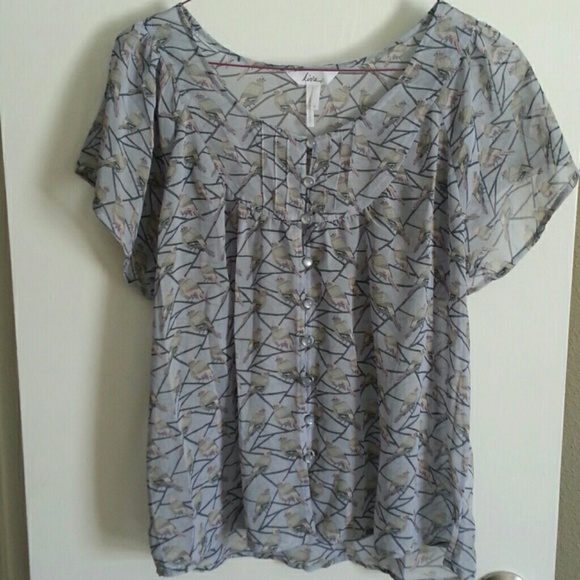 PacSun Kirra Bird Flowy Sheer Top - Picture 1 of 2