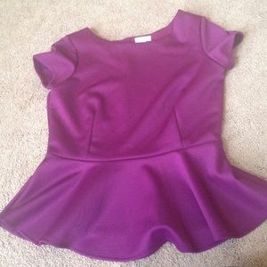 Purple peplum top