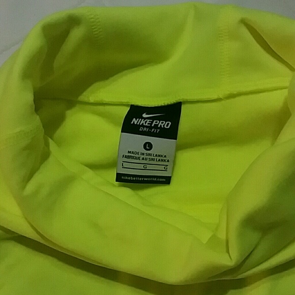 Nike, NikePro Dri-fit, neon yellow, large - Picture 2 of 3