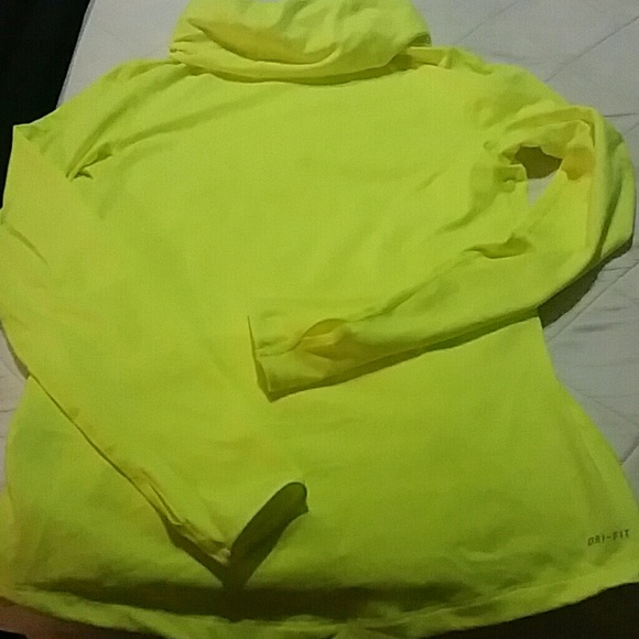 Nike, NikePro Dri-fit, neon yellow, large - Picture 3 of 3