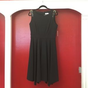 Calvin Klein black knit sleeveless dress