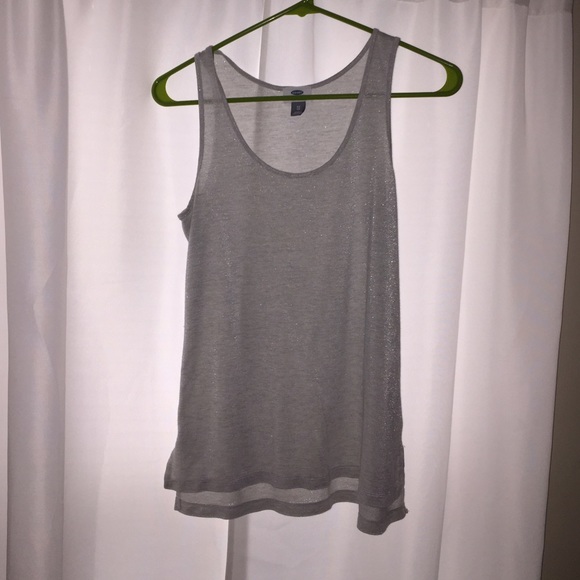 Off white shimmer tank