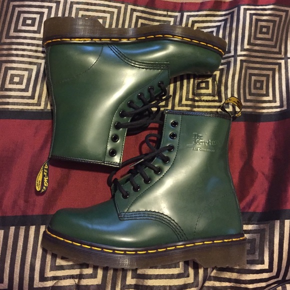 Green Dr. Martens.