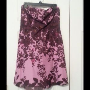 Floral strapless dress from The Limited