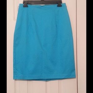 Aqua pencil skirt