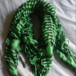 Black and green checkered scarf