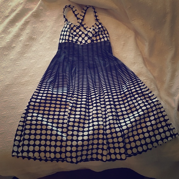 Derby style black and white polka dot dress