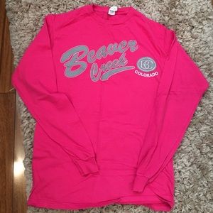 Hot pink long sleeve t-shirt
