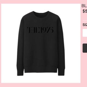 the 1975 black crewneck sweatshirt