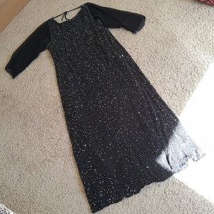 Sequin Gown Scoop Back