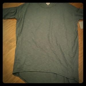 LuLaRoe Irma top, Blue.  High low style.