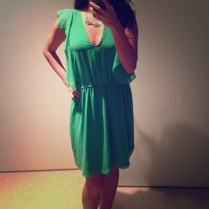 Green Zara Basics dress