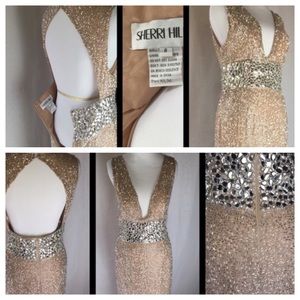 Sherri Hill | Dresses | Sherri Hill Nude Red Carpet Plunge Gala Gown