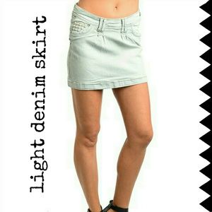 Stylebook USA Skirts - |SALE|Light Denim Bling Skirt Stylebook USA Skirts - |SALE|Light Denim Bling Skirt