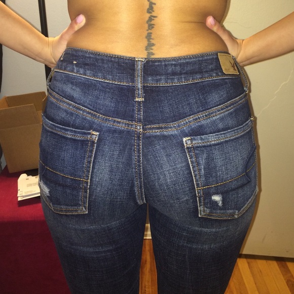 American eagle outfitters denim ripped jeans 4