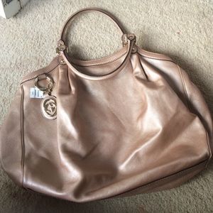 Gucci metallic leather shoulder bag