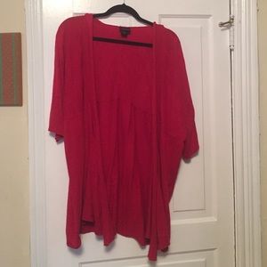 Red cotton open hooded top torrid women's 4/4x