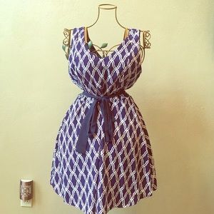 Blue Patterned dress