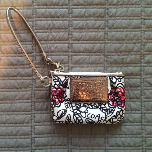 Floral Coach wristlet