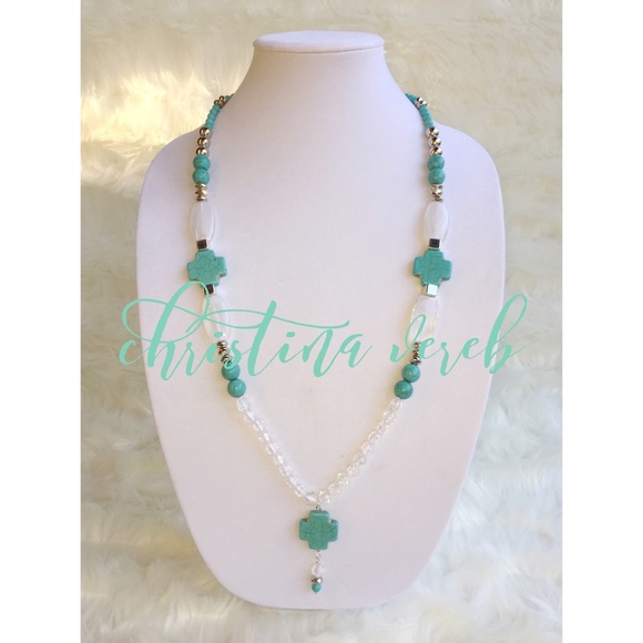Turquoise Cross Chic Necklace