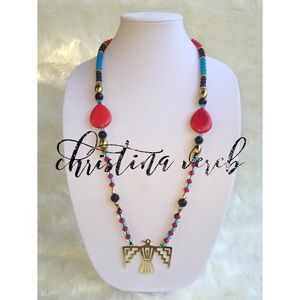 Gold Aztec Boho Chic Necklace