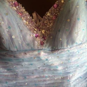 Beautiful frozen prom or wedding dress