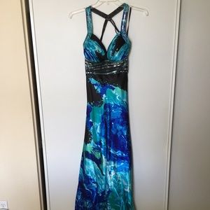 Ocean Blue Prom Dress