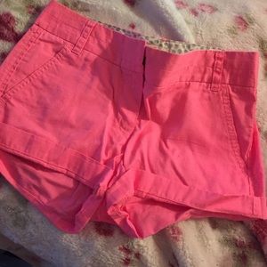 J crew hot pink 3 inch chino shorts