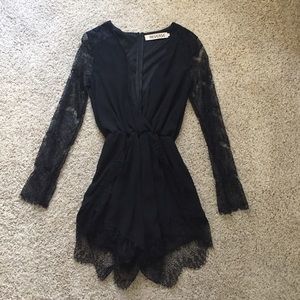 Black Lace Romper
