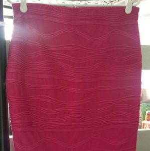 Pink pencil skirt