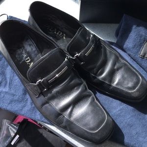 Definitely worn and loved pair of Prada loafers