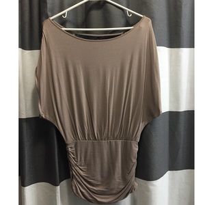 Express Tan & Black tunic w-lace back detail