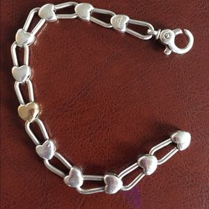 RARE Tiffany silver and 18k gold heart link