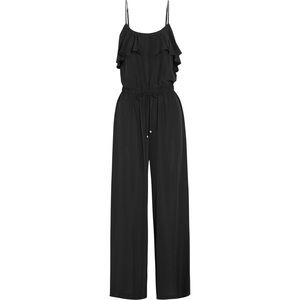 Michael Kors NAVY ruffled crepe jumpsuit