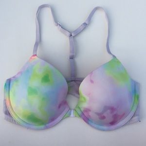 PINK tie dye bra