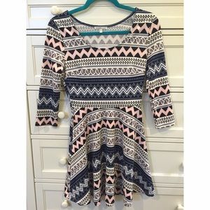 Charlotte Russe Aztec Skater Dress