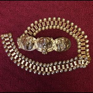 Vintage 3 Headed Lion Metal Belt