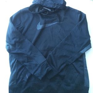 Men's L Nike thermafit black/gray hoodie