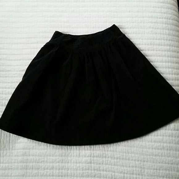 Navy blue small wale corduroy skirt