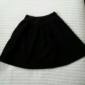 Navy blue small wale corduroy skirt