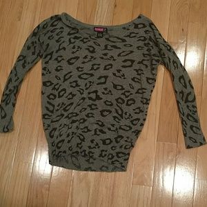 5 for $25 Off shoulder cheetah sweater