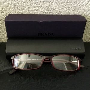 Red Framed Prada Eyeglasses