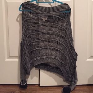 Vintage Havana shredded charcoal grey sweater